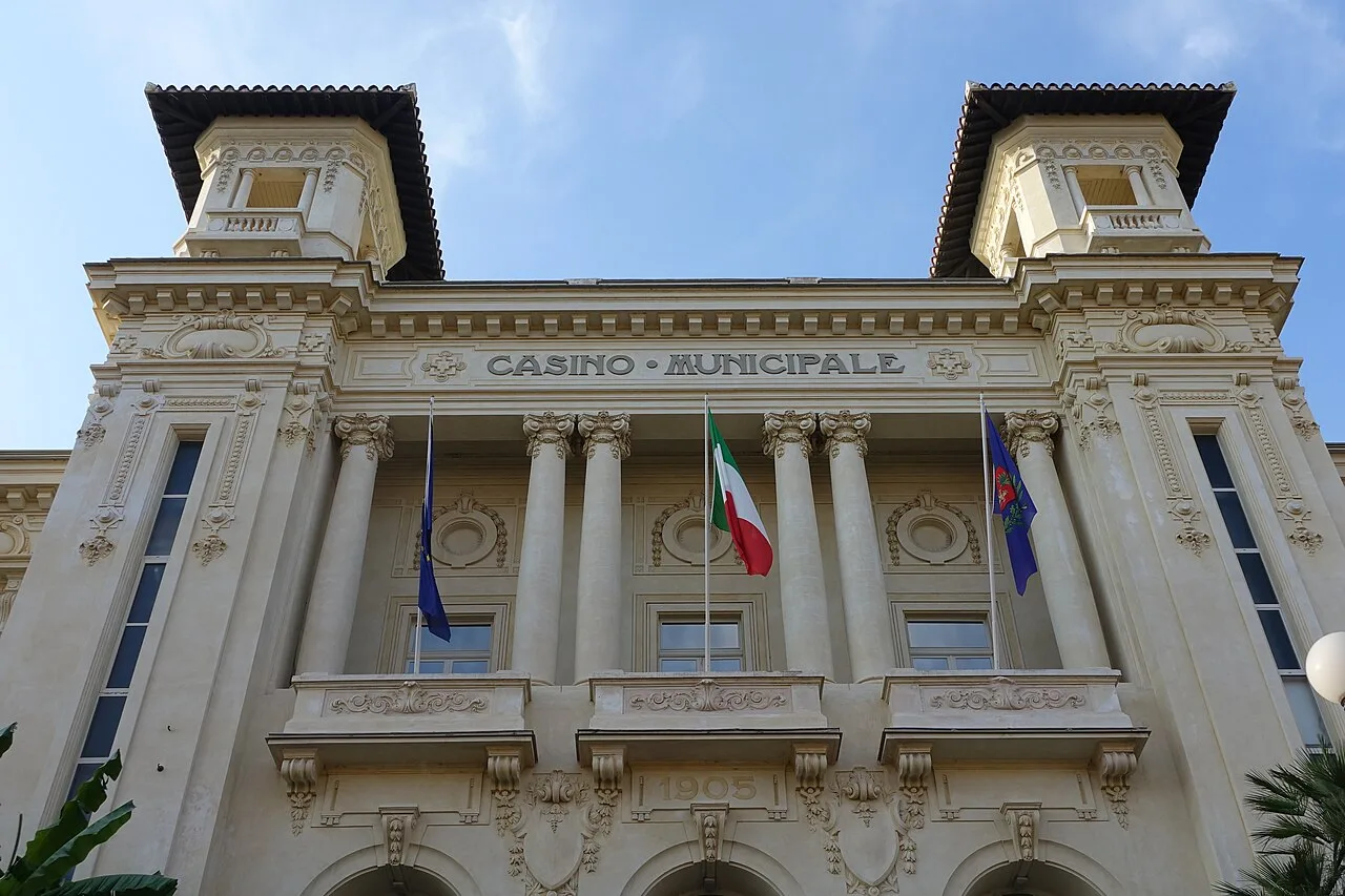 Il palazzo del Casino di Sanremo in stile Liberty, costruito nel 1905