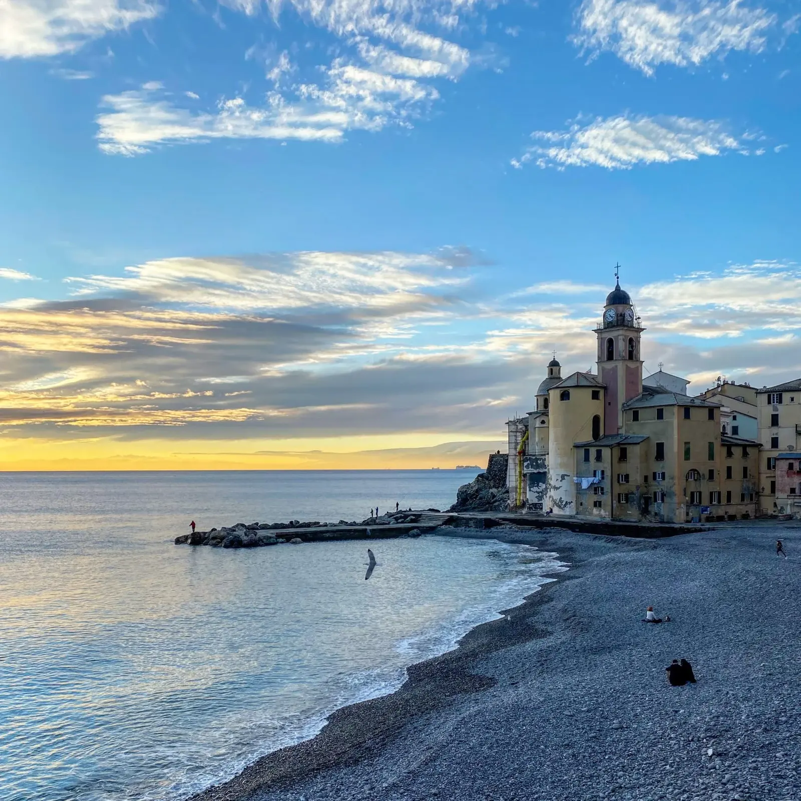La spiaggia libera di Camogli